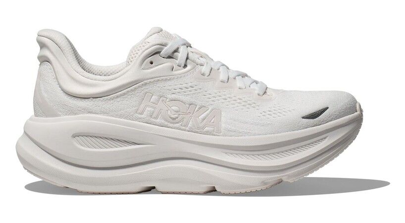 HOKA Bondi 9 Wide לנשים בצבע לבן